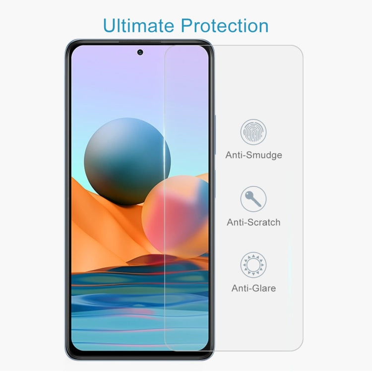 For Xiaomi Redmi Note 10 Pro / 10 Pro Max 10 PCS 0.26mm 9H 2.5D Tempered Glass Film by buy2fix