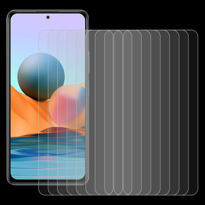 For Xiaomi Redmi Note 10 Pro / 10 Pro Max 10 PCS 0.26mm 9H 2.5D Tempered Glass Film by buy2fix