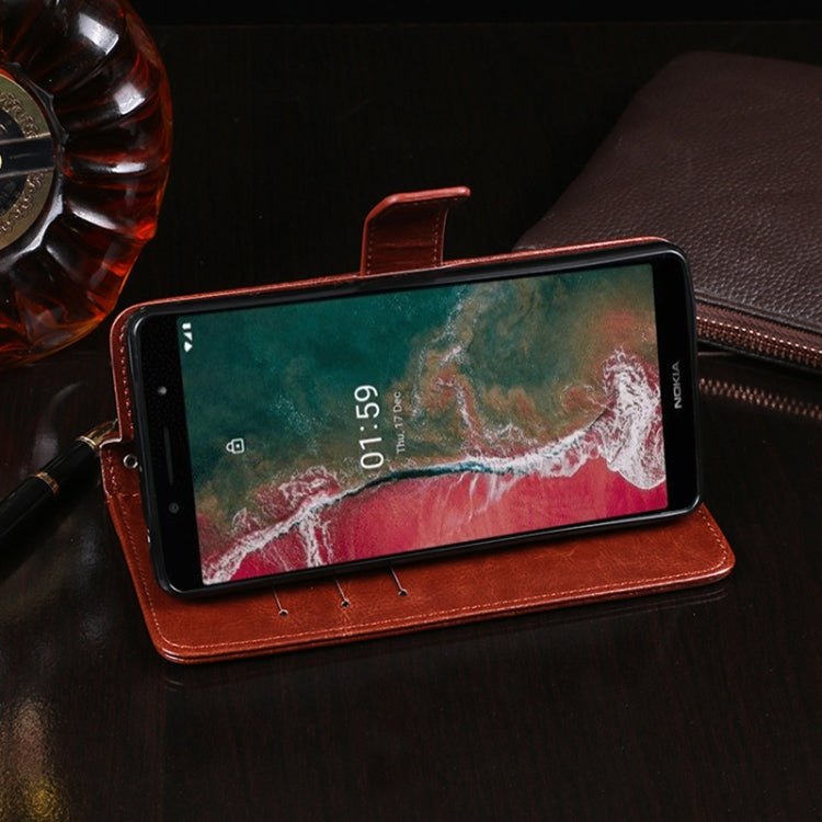 For Nokia C1 Plus idewei Crazy Horse Texture Horizontal Flip Leather Case with Holder & Card Slots & Wallet(Blue) - Nokia Cases by idewei | Online Shopping UK | buy2fix