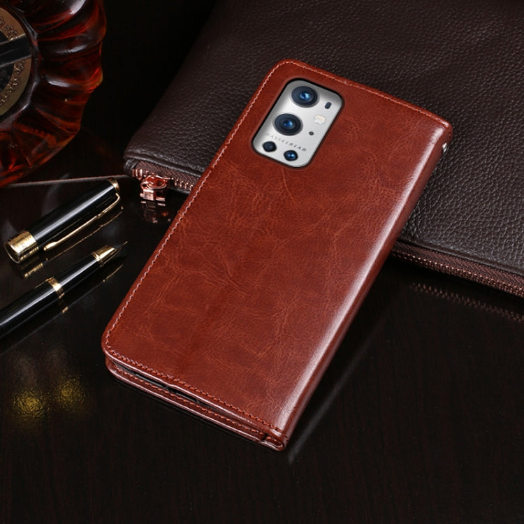 For OnePlus 9 Pro idewei Crazy Horse Texture Horizontal Flip Leather Case with Holder & Card Slots & Wallet(Red) - OnePlus Cases by idewei | Online Shopping UK | buy2fix