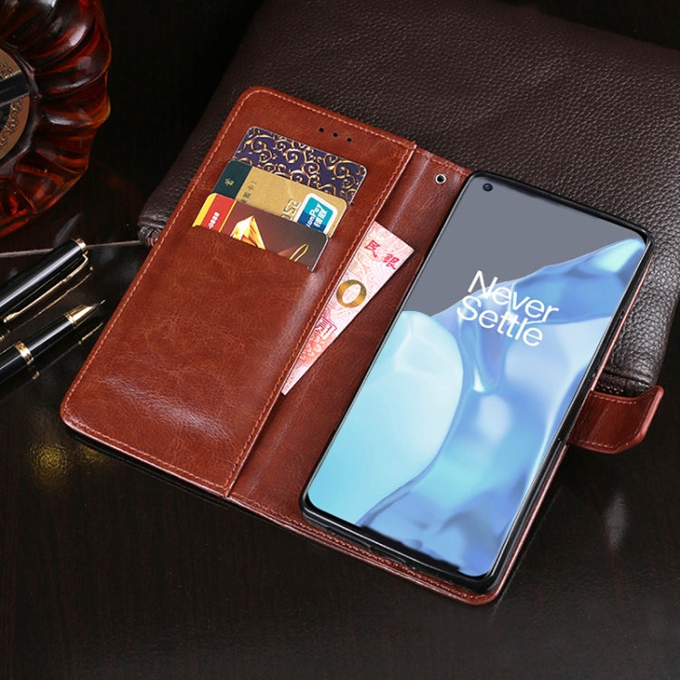 For OnePlus 9 Pro idewei Crazy Horse Texture Horizontal Flip Leather Case with Holder & Card Slots & Wallet(Red) - OnePlus Cases by idewei | Online Shopping UK | buy2fix