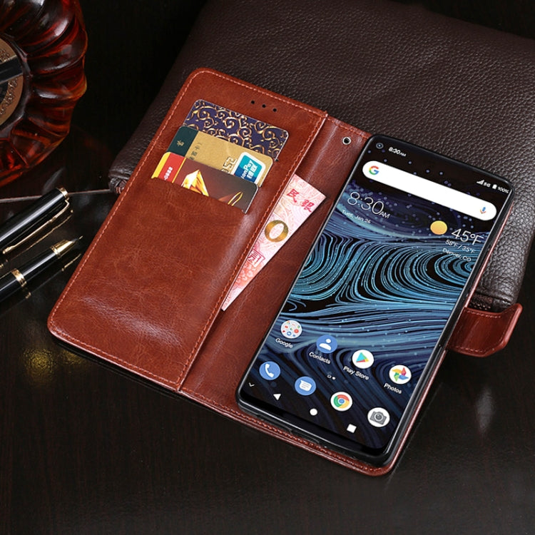 For ZTE Blade X1 5G idewei Crazy Horse Texture Horizontal Flip Leather Case with Holder & Card Slots & Wallet(White) - ZTE Cases by idewei | Online Shopping UK | buy2fix