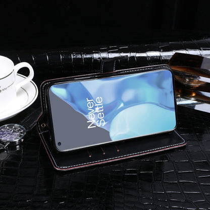 For OnePlus 9 Pro idewei Crocodile Texture Horizontal Flip Leather Case with Holder & Card Slots & Wallet(Dark Blue) - OnePlus Cases by idewei | Online Shopping UK | buy2fix