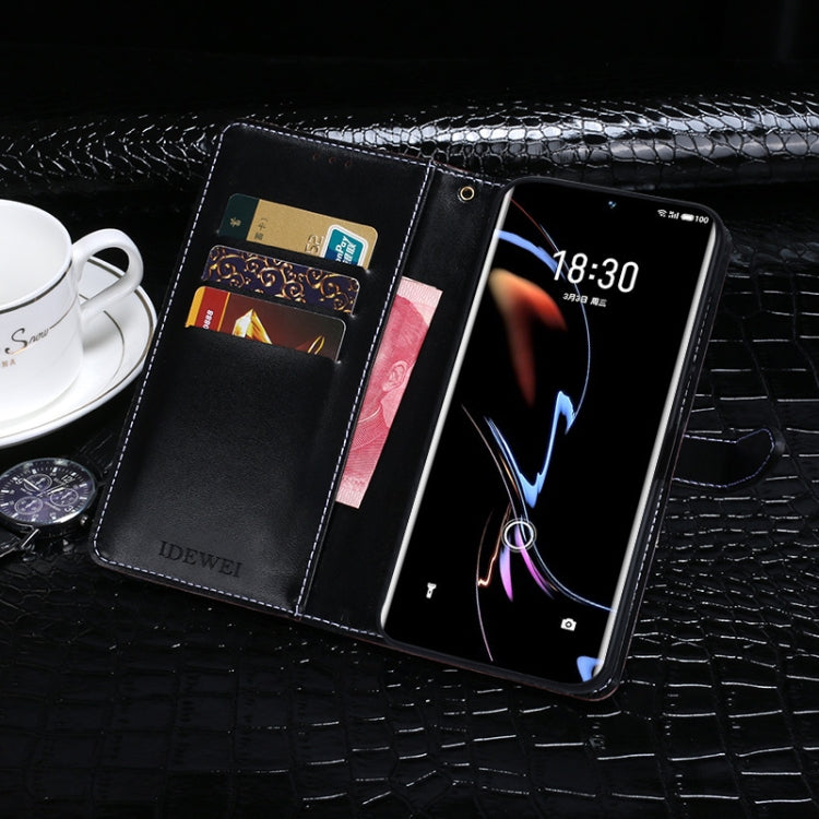 For Meizu 18 Pro idewei Crocodile Texture Horizontal Flip Leather Case with Holder & Card Slots & Wallet(Dark Blue) - More Brand by idewei | Online Shopping UK | buy2fix