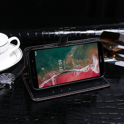For Nokia C1 Plus idewei Crocodile Texture Horizontal Flip Leather Case with Holder & Card Slots & Wallet(Dark Blue) - Nokia Cases by idewei | Online Shopping UK | buy2fix