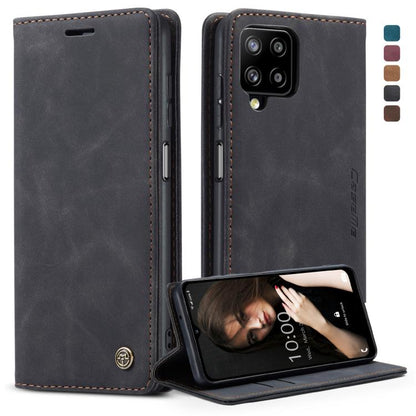 For Samsung Galaxy A12 CaseMe 013 Multifunctional Horizontal Flip Leather Case with Holder & Card Slot & Wallet(Black) by CaseMe