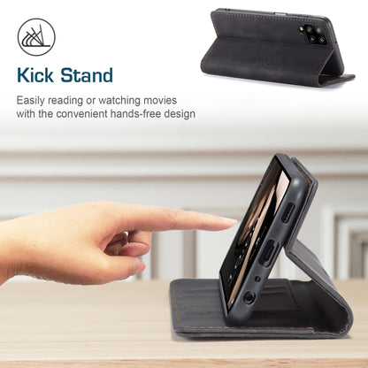 For Samsung Galaxy A12 CaseMe 013 Multifunctional Horizontal Flip Leather Case with Holder & Card Slot & Wallet(Black) by CaseMe