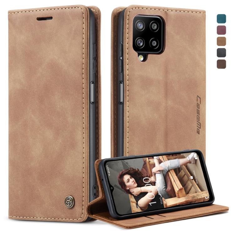 For Samsung Galaxy A12 CaseMe 013 Multifunctional Horizontal Flip Leather Case with Holder & Card Slot & Wallet(Brown) by CaseMe