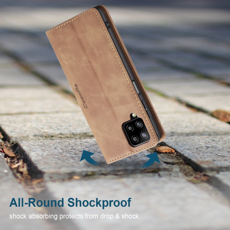 For Samsung Galaxy A12 CaseMe 013 Multifunctional Horizontal Flip Leather Case with Holder & Card Slot & Wallet(Brown) by CaseMe