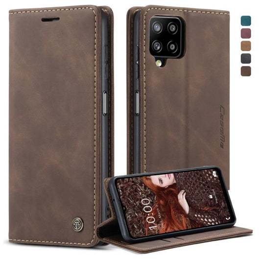 For Samsung Galaxy A12 CaseMe 013 Multifunctional Horizontal Flip Leather Case with Holder & Card Slot & Wallet(Coffee) by CaseMe