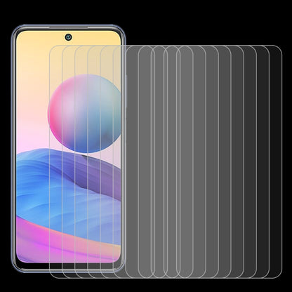 For Xiaomi Redmi Note 10 5G / Poco M3 Pro 5G 10 PCS 0.26mm 9H 2.5D Tempered Glass Film by buy2fix