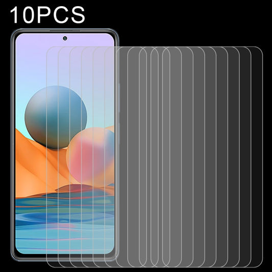 For Xiaomi Redmi Note 10 Pro / Note 10 Pro india 10 PCS 0.26mm 9H 2.5D Tempered Glass Film by buy2fix