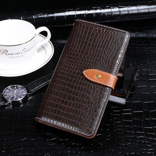 For Blackview A80S idewei Crocodile Texture Horizontal Flip Leather Case with Holder & Card Slots & Wallet(Dark Brown) - More Brand by idewei | Online Shopping UK | buy2fix