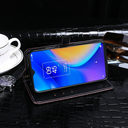 For TCL 20 SE idewei Crocodile Texture Horizontal Flip Leather Case with Holder & Card Slots & Wallet(Black) - TCL by idewei | Online Shopping UK | buy2fix