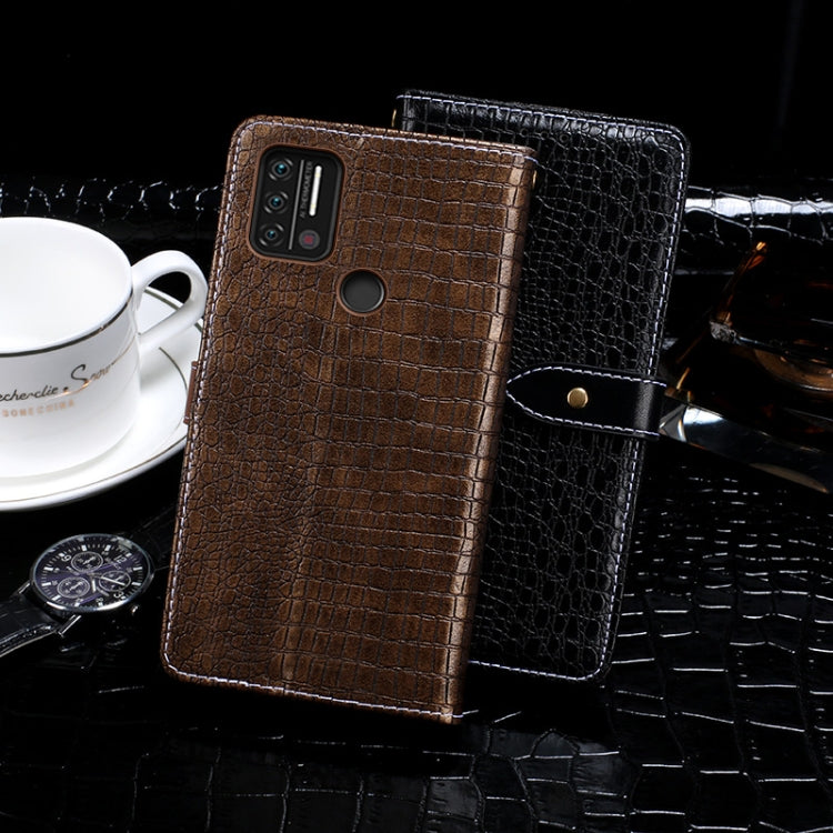 For Umidigi A9 idewei Crocodile Texture Horizontal Flip Leather Case with Holder & Card Slots & Wallet(Black) - More Brand by idewei | Online Shopping UK | buy2fix