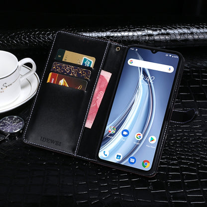 For Umidigi A9 idewei Crocodile Texture Horizontal Flip Leather Case with Holder & Card Slots & Wallet(Black) - More Brand by idewei | Online Shopping UK | buy2fix