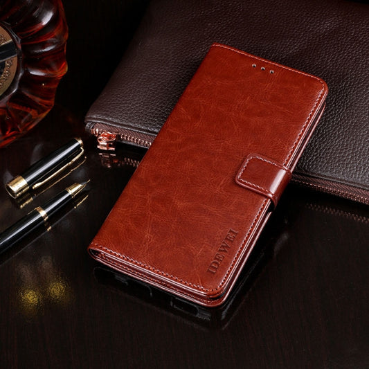 For Blackview A80S idewei Crazy Horse Texture Horizontal Flip Leather Case with Holder & Card Slots & Wallet(Brown) - More Brand by idewei | Online Shopping UK | buy2fix