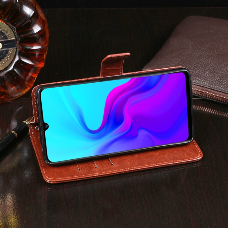 For Blackview A80S idewei Crazy Horse Texture Horizontal Flip Leather Case with Holder & Card Slots & Wallet(Rose Red) by idewei
