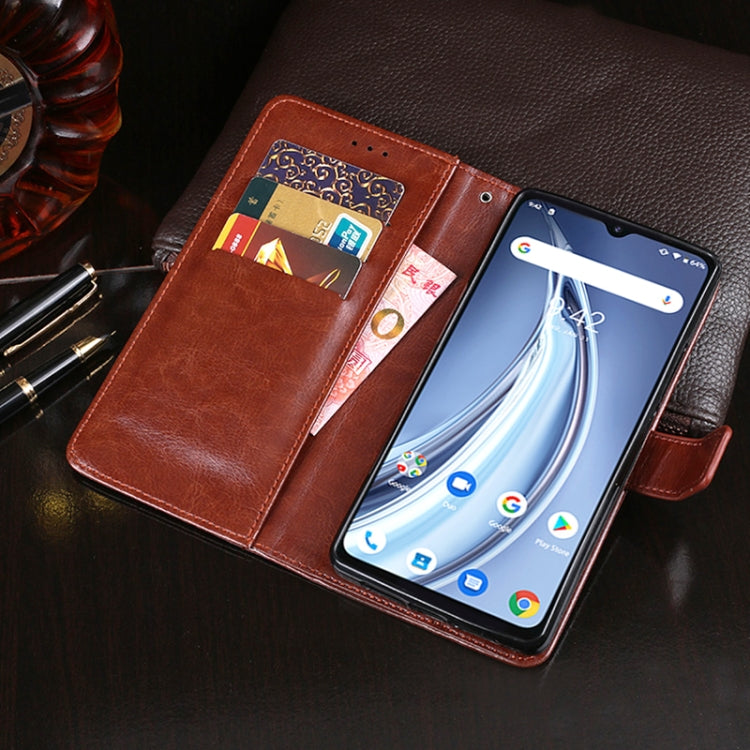 For UMIDIGI A9 idewei Crazy Horse Texture Horizontal Flip Leather Case with Holder & Card Slots & Wallet(Black) - More Brand by idewei | Online Shopping UK | buy2fix