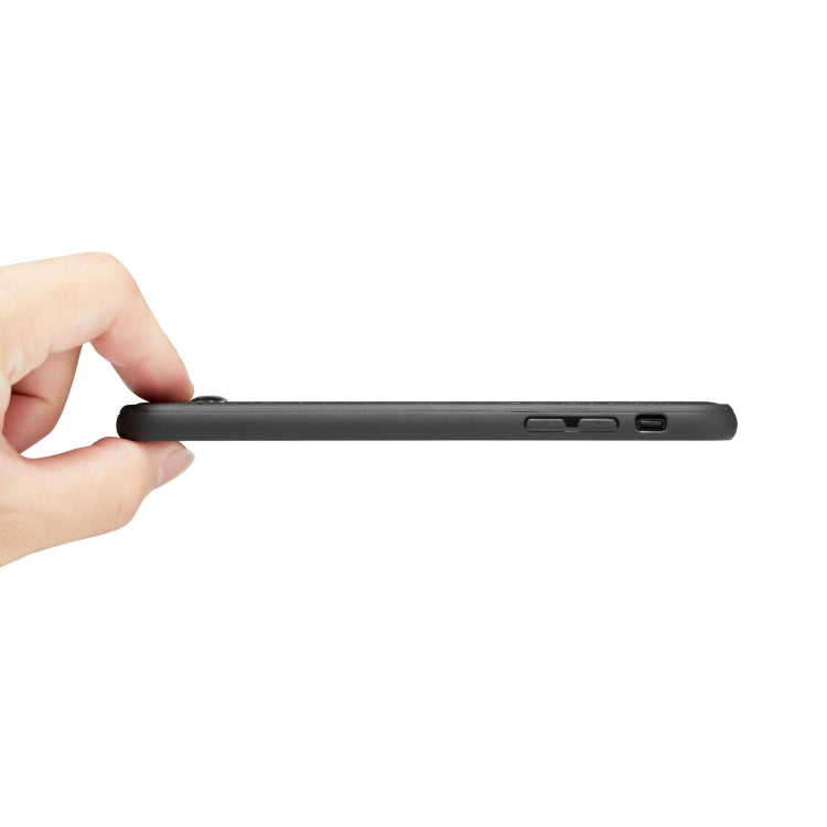 Fierre Shann Leather Texture Phone Back Cover Case For iPhone 8 Plus / 7 Plus(Ox Tendon Black) - More iPhone Cases by FIERRE SHANN | Online Shopping UK | buy2fix