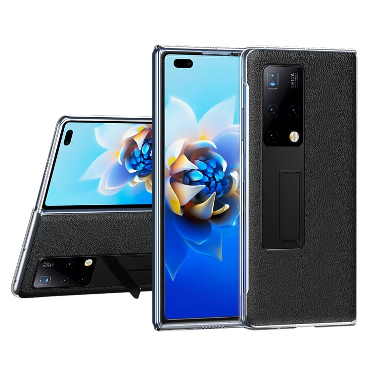 For Huawei Mate X2 Transparent Protective Case wth Invisible Holder(Black) - Huawei Cases by buy2fix | Online Shopping UK | buy2fix
