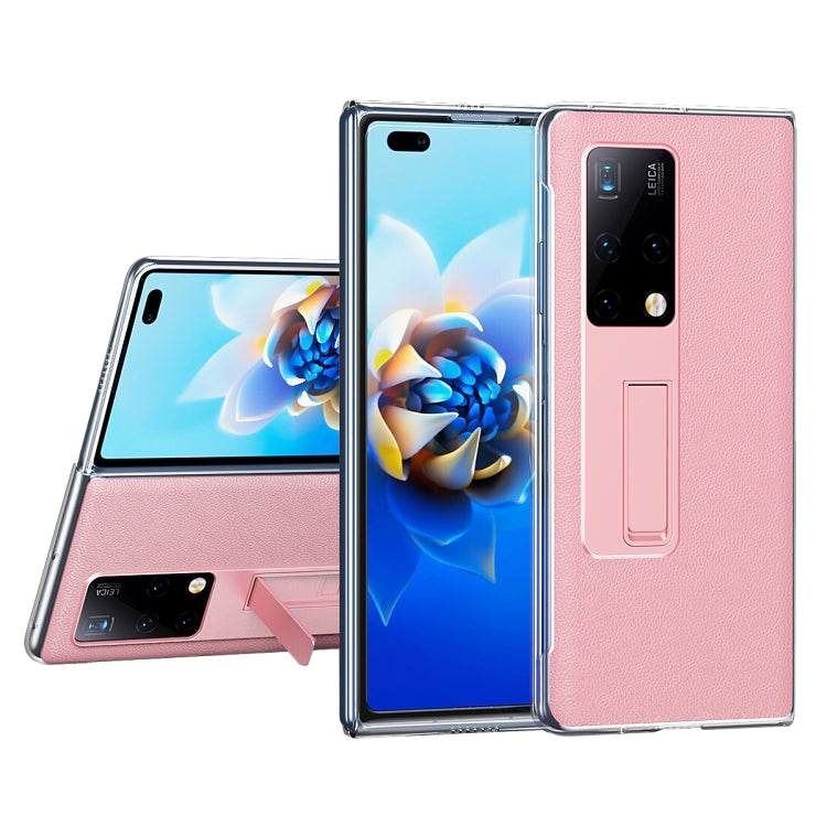 For Huawei Mate X2 Transparent Protective Case wth Invisible Holder(Pink) - Huawei Cases by buy2fix | Online Shopping UK | buy2fix
