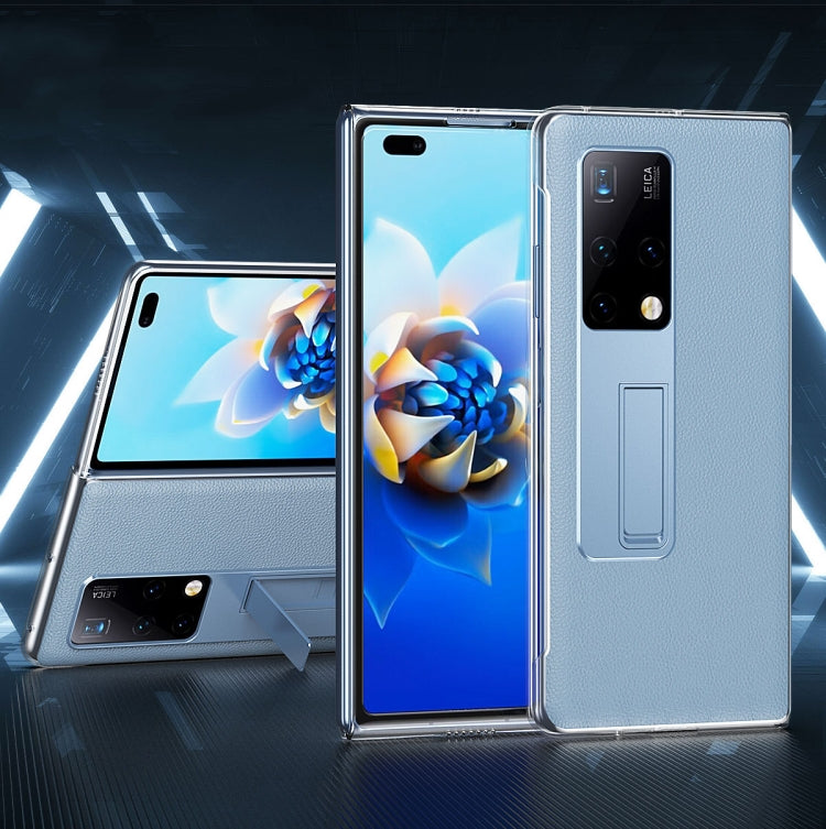 For Huawei Mate X2 Transparent Protective Case wth Invisible Holder(Blue) - Huawei Cases by buy2fix | Online Shopping UK | buy2fix