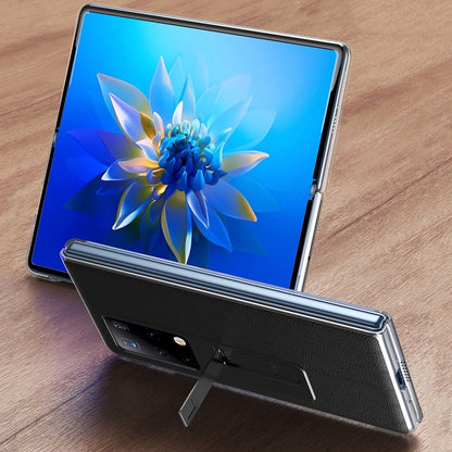 For Huawei Mate X2 Transparent Protective Case wth Invisible Holder(Black) - Huawei Cases by buy2fix | Online Shopping UK | buy2fix