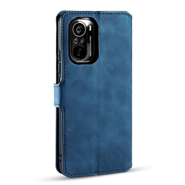 For Xiaomi Redmi K40 Pro DG.MING Retro Oil Side Horizontal Flip Leather Case with Holder & Card Slots & Wallet(Blue) - Xiaomi Cases by DG.MING | Online Shopping UK | buy2fix