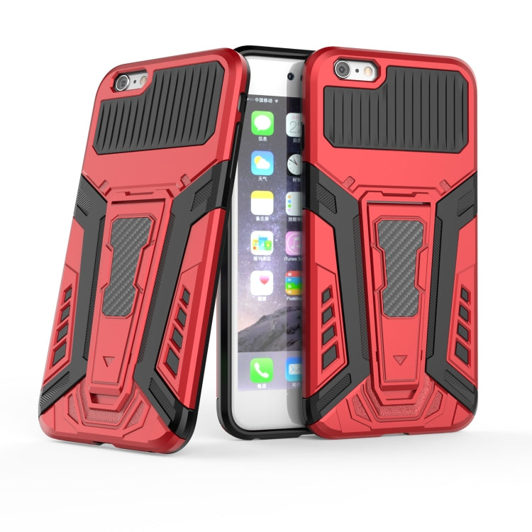 War Chariot Series Armor All-inclusive Shockproof PC + TPU Protective Case with Invisible Holder For iPhone 6 Plus(Red) by buy2fix