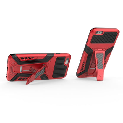 War Chariot Series Armor All-inclusive Shockproof PC + TPU Protective Case with Invisible Holder For iPhone 6 Plus(Red) by buy2fix
