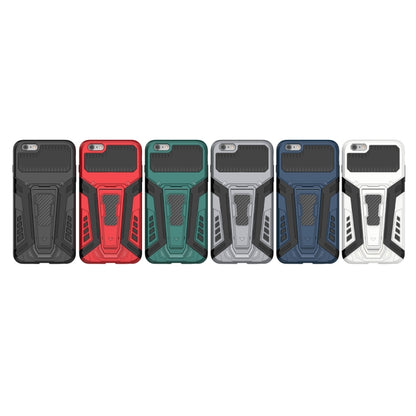 War Chariot Series Armor All-inclusive Shockproof PC + TPU Protective Case with Invisible Holder For iPhone 6 Plus(Red) by buy2fix