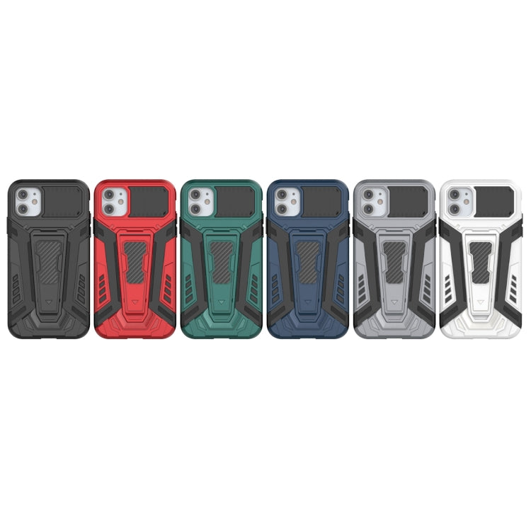 For iPhone 11 War Chariot Series Armor All-inclusive Shockproof PC + TPU Protective Case with Invisible Holder (White) by buy2fix