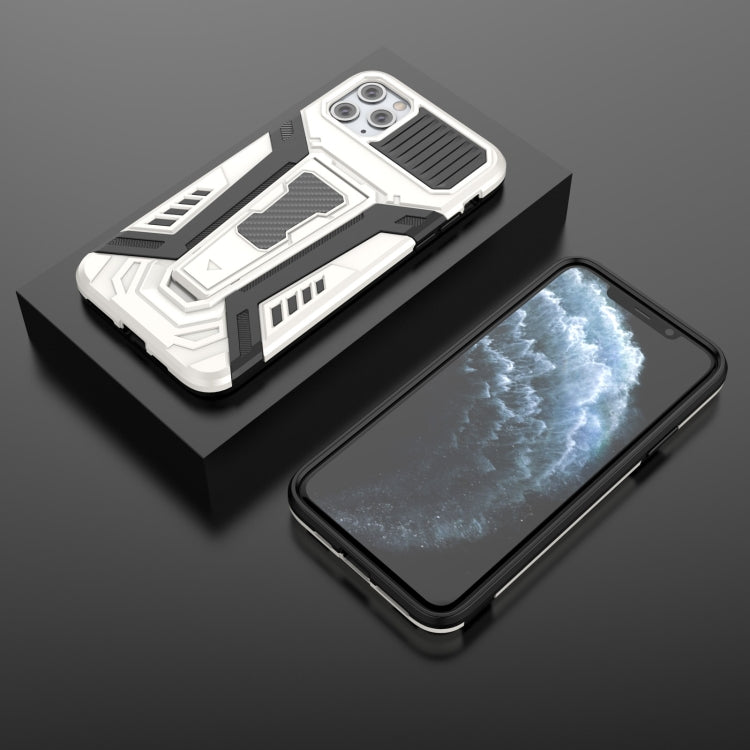 For iPhone 11 Pro Max War Chariot Series Armor All-inclusive Shockproof PC + TPU Protective Case with Invisible Holder (White) by buy2fix