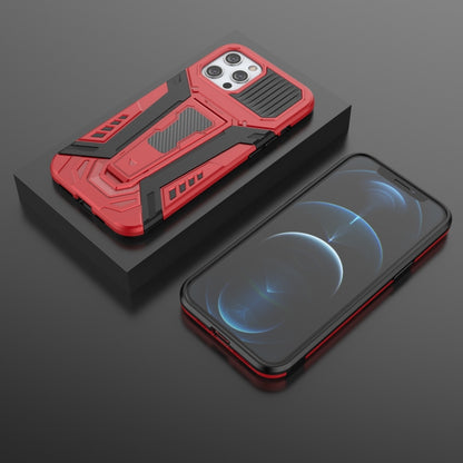 For iPhone 12 / 12 Pro War Chariot Series Armor All-inclusive Shockproof PC + TPU Protective Case with Invisible Holder(Red) by buy2fix