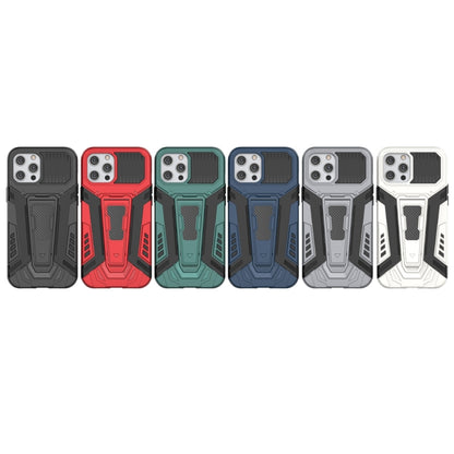 For iPhone 12 / 12 Pro War Chariot Series Armor All-inclusive Shockproof PC + TPU Protective Case with Invisible Holder(Red) by buy2fix