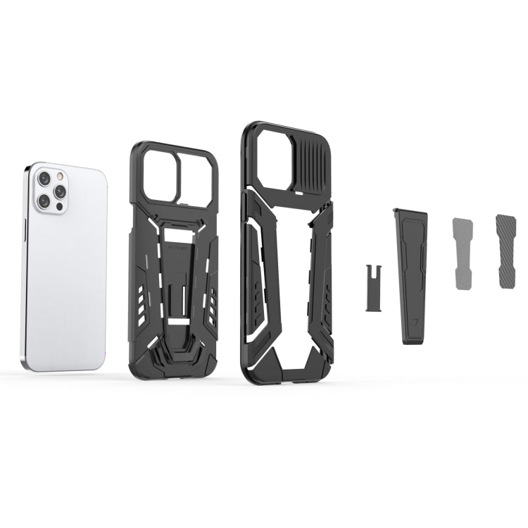 For iPhone 12 Pro Max War Chariot Series Armor All-inclusive Shockproof PC + TPU Protective Case with Invisible Holder(Red) by buy2fix