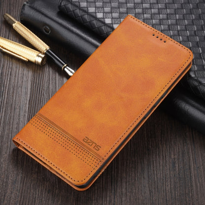 For Huawei  Y7a AZNS Magnetic Calf Texture Horizontal Flip Leather Case with Card Slots & Holder & Wallet(Light Brown) - Huawei Cases by AZNS | Online Shopping UK | buy2fix