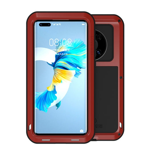 For Huawei Mate 40 LOVE MEI Metal Shockproof Waterproof Dustproof Protective Case without Glass(Red) - Huawei Cases by buy2fix | Online Shopping UK | buy2fix