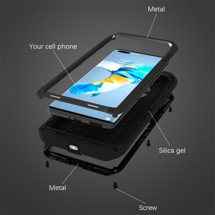 For Huawei Mate 40 LOVE MEI Metal Shockproof Waterproof Dustproof Protective Case without Glass(White) - Huawei Cases by buy2fix | Online Shopping UK | buy2fix