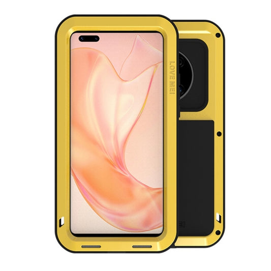 For Huawei Mate 40 Pro LOVE MEI Metal Shockproof Waterproof Dustproof Protective Case without Glass(Yellow) - Huawei Cases by buy2fix | Online Shopping UK | buy2fix
