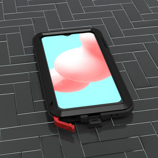 For Samsung Galaxy A32 5G LOVE MEI Metal Shockproof Waterproof Dustproof Protective Case with Glass(Silver) by LOVE MEI