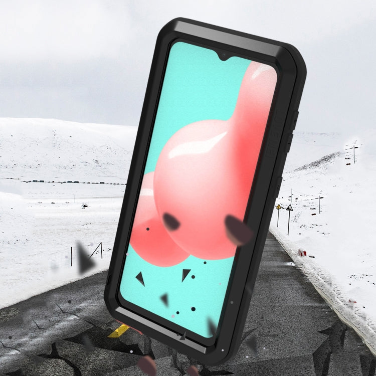 For Samsung Galaxy A32 5G LOVE MEI Metal Shockproof Waterproof Dustproof Protective Case with Glass(White) by LOVE MEI