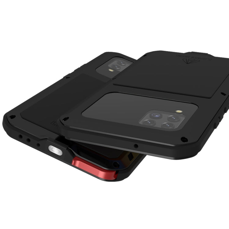 For Samsung Galaxy A42 LOVE MEI Metal Shockproof Waterproof Dustproof Protective Case with Glass(Red) by LOVE MEI