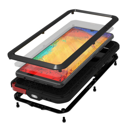 For Samsung Galaxy A42 LOVE MEI Metal Shockproof Waterproof Dustproof Protective Case with Glass(Red) by LOVE MEI