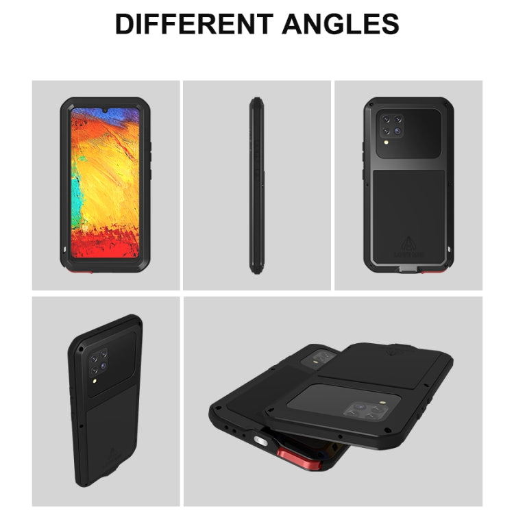 For Samsung Galaxy A42 LOVE MEI Metal Shockproof Waterproof Dustproof Protective Case with Glass(Yellow) by LOVE MEI