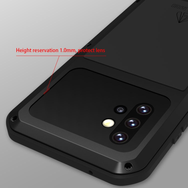 For Samsung Galaxy A52 5G / 4G LOVE MEI Metal Shockproof Waterproof Dustproof Protective Case with Glass(White) by LOVE MEI