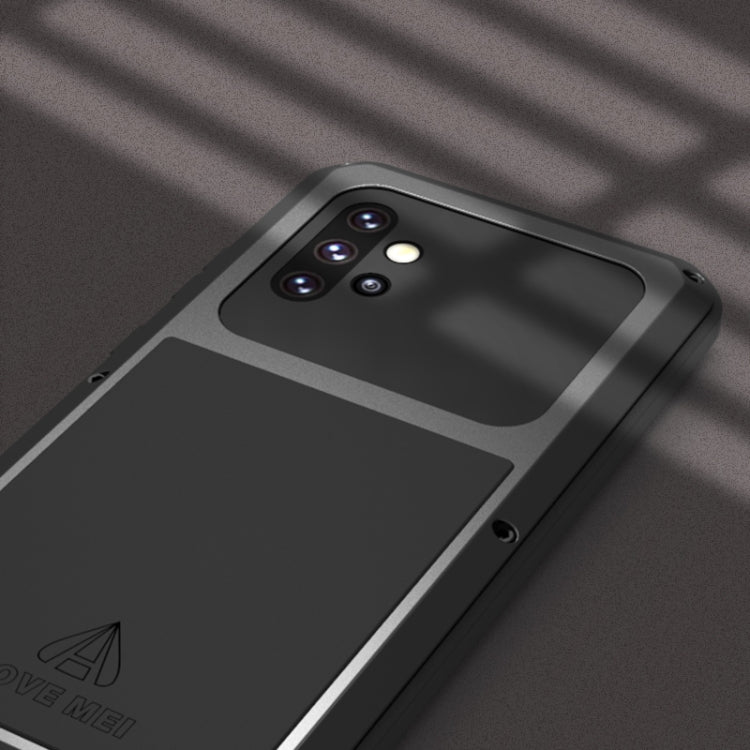 For Samsung Galaxy A72 5G / 4G LOVE MEI Metal Shockproof Waterproof Dustproof Protective Case with Glass(Silver) by LOVE MEI