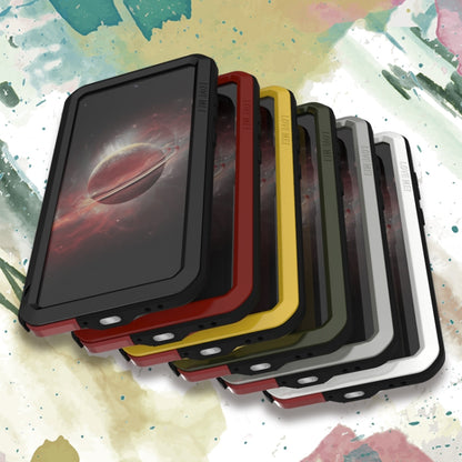 For Samsung Galaxy A72 5G / 4G LOVE MEI Metal Shockproof Waterproof Dustproof Protective Case with Glass(Red) by LOVE MEI