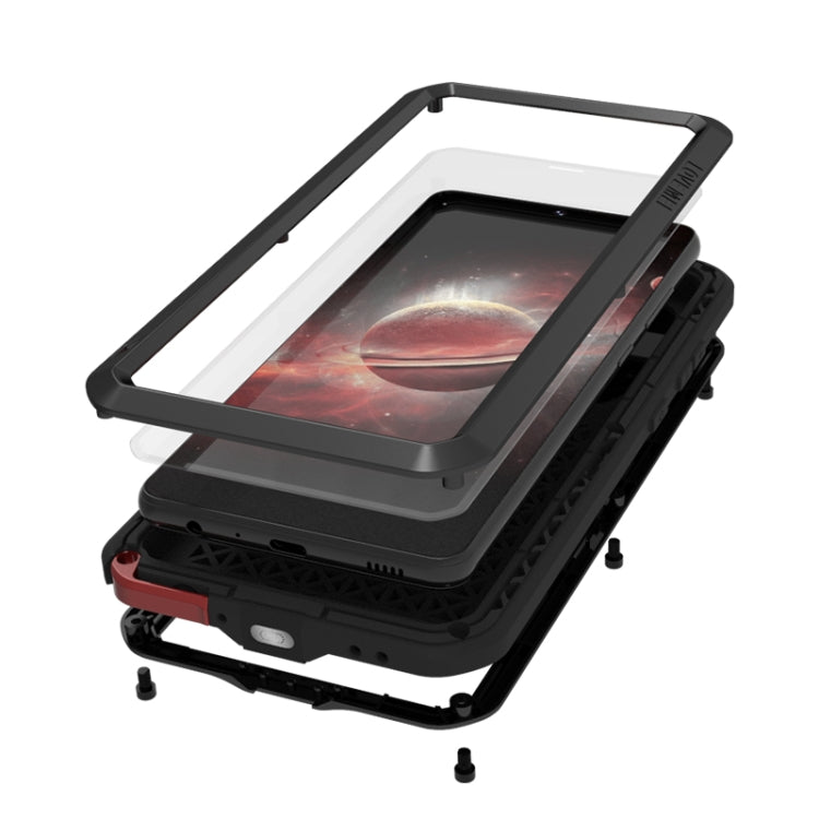 For Samsung Galaxy A72 5G / 4G LOVE MEI Metal Shockproof Waterproof Dustproof Protective Case with Glass(Army Green) by LOVE MEI